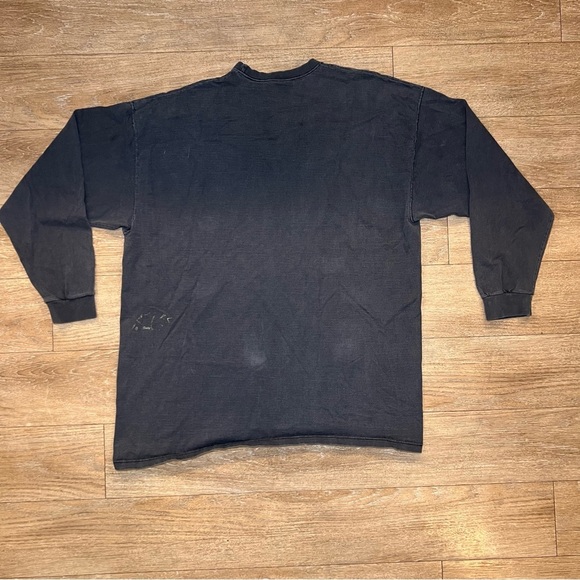 Vintage 90s Pluma Heavyweight grey Long Sleeve T-Shirt Mens Size XXL Made In USA - Picture 2 of 4